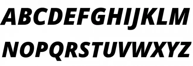 Open Sans Extrabold Italic 字体 大写