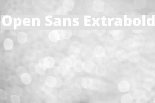 Open Sans Extrabold examples