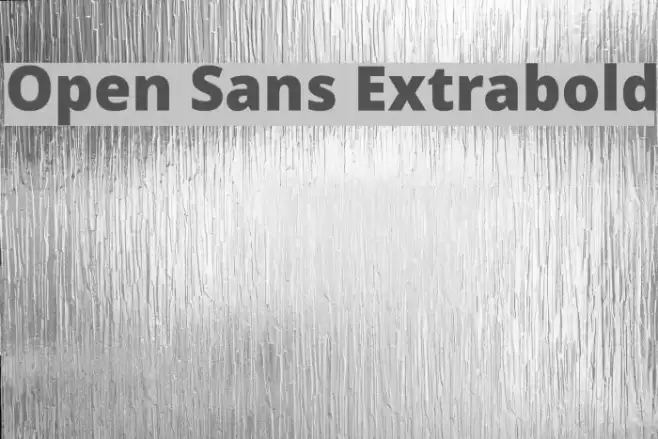 Open Sans Extrabold examples