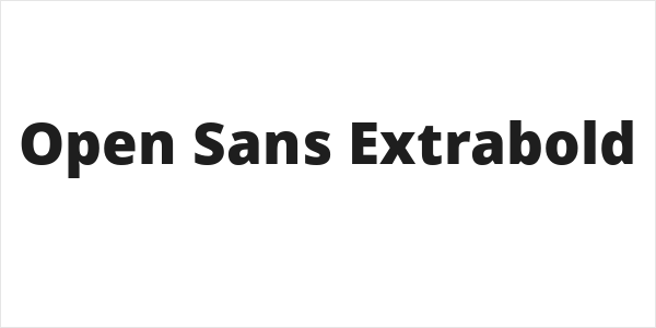 Open Sans Extrabold Logo