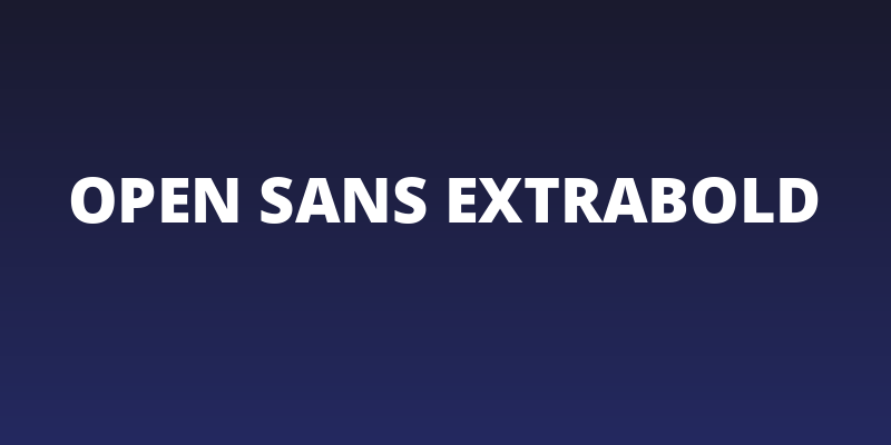 Open Sans Extrabold Social Header