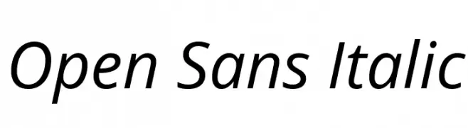 Open Sans Italic  les polices de caractères gratuit tlcharger