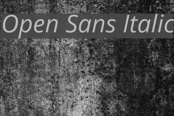 Open Sans Italic Font examples