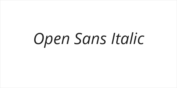 Open Sans Italic Logo