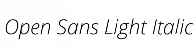 Open Sans Light Italic  les polices de caractères gratuit tlcharger