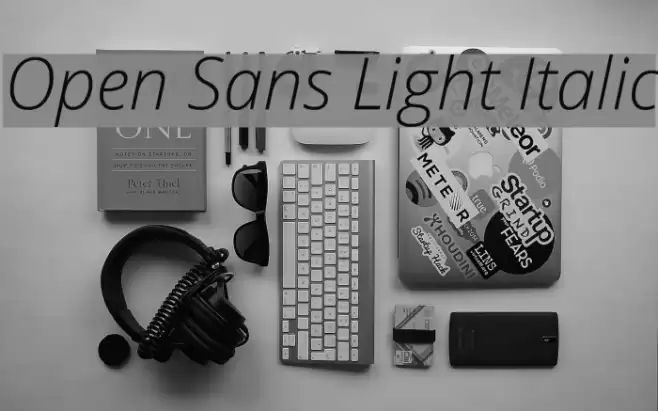 Open Sans Light Italic Font examples