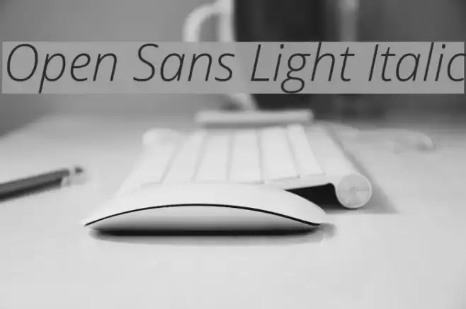 Open Sans Light Italic Font examples