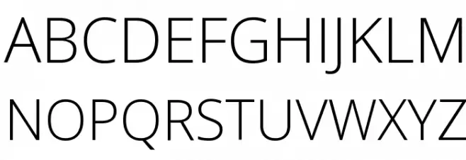 Open Sans Light Schriftart Groß