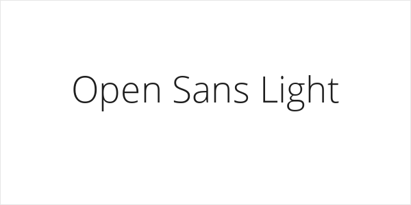 Open Sans Light Logo