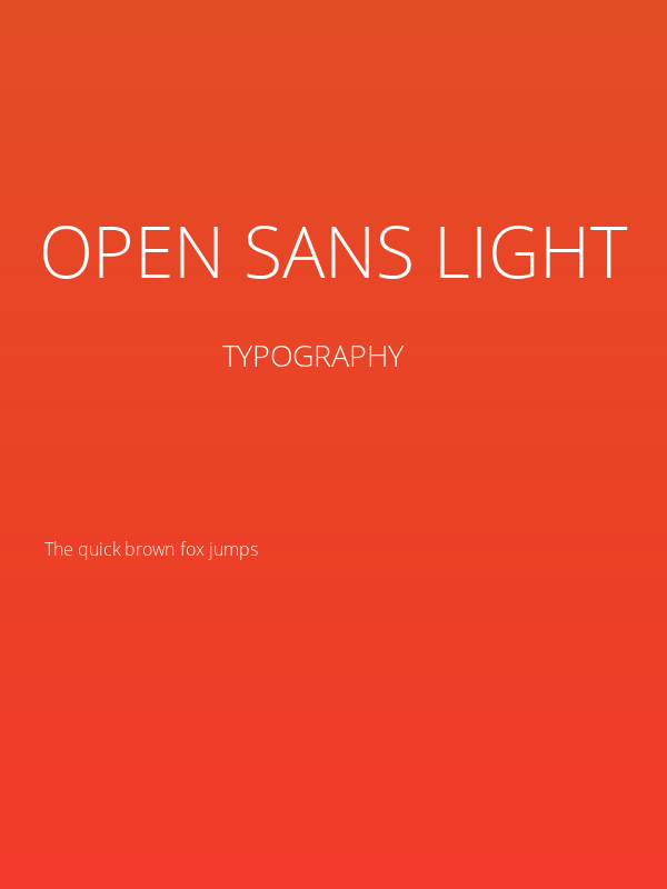 Open Sans Light Poster