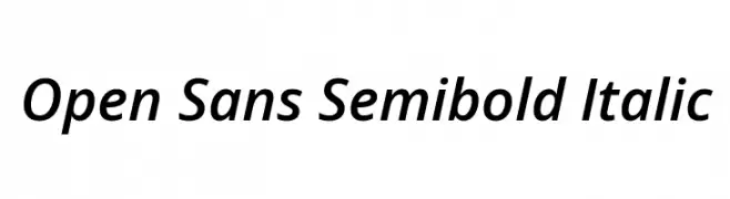 Open Sans Semibold Italic  les polices de caractères gratuit tlcharger