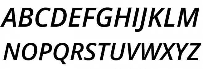 Open Sans Semibold Italic 字体 大写
