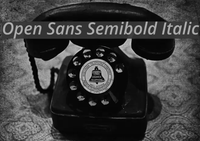 Open Sans Semibold Italic Font examples