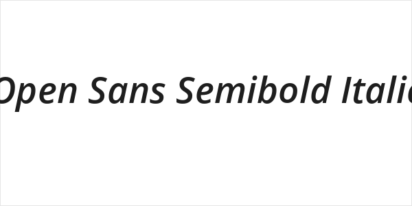 Open Sans Semibold Italic Logo