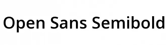 Open Sans Semibold  Frei Schriftart Herunterladen