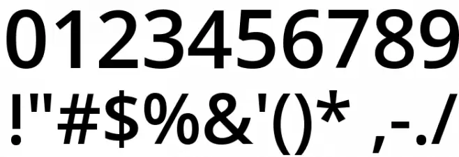 Open Sans Semibold Font OTHER CHARS