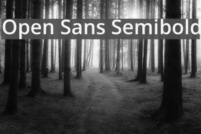 Open Sans Semibold Font examples