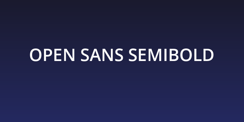 Open Sans Semibold Social Header
