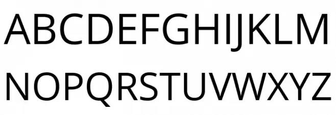 Open Sans フォント 大文字