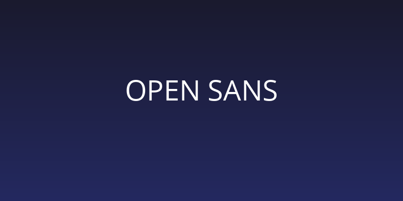 Open Sans Social Header