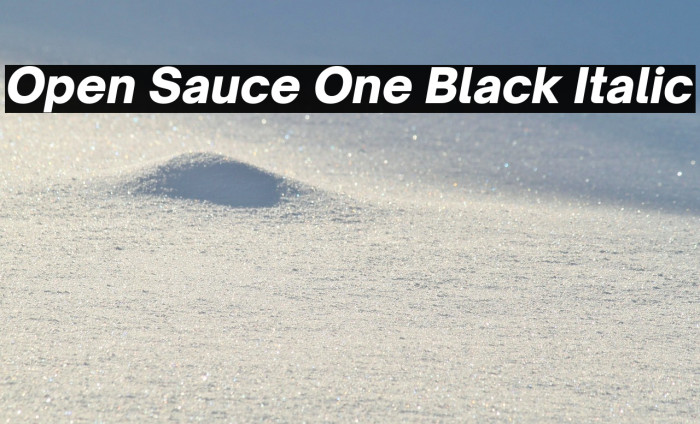 Open Sauce One Black Italic Example 1
