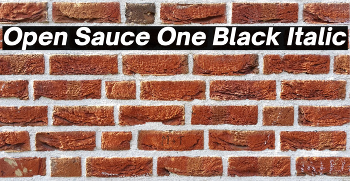 Open Sauce One Black Italic Example 3
