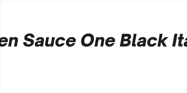 Open Sauce One Black Italic Logo