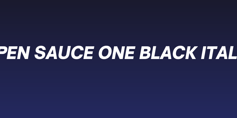 Open Sauce One Black Italic Social Header