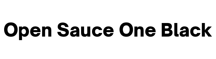 Open Sauce One Black Font