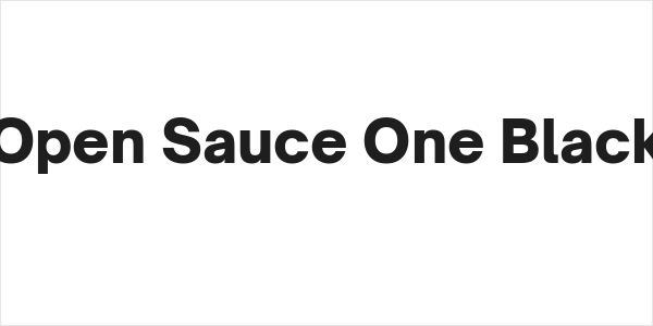 Open Sauce One Black Logo