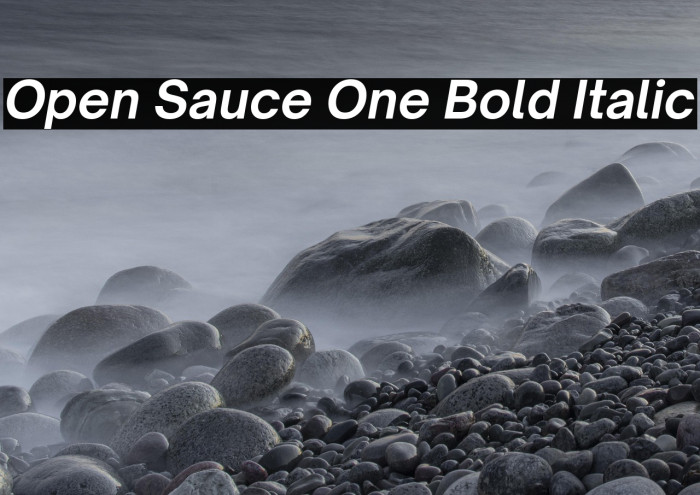 Open Sauce One Bold Italic Example 1