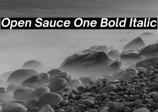 Open Sauce One Bold Italic Font examples