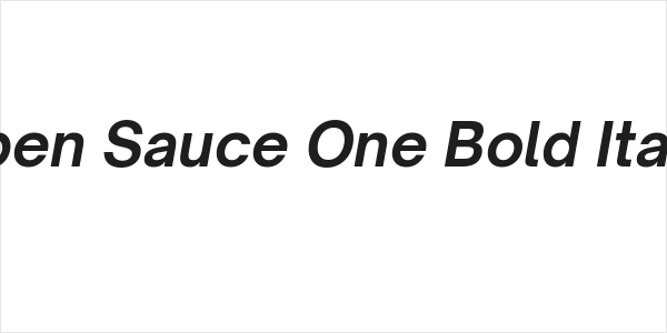 Open Sauce One Bold Italic Logo