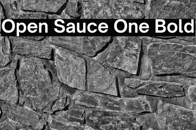 Open Sauce One Bold Font examples