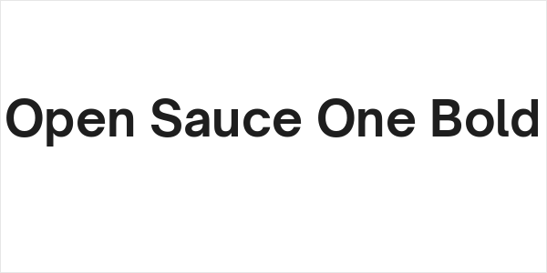 Open Sauce One Bold Logo