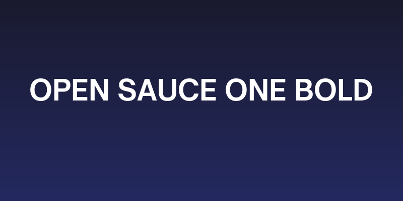Open Sauce One Bold Social Header