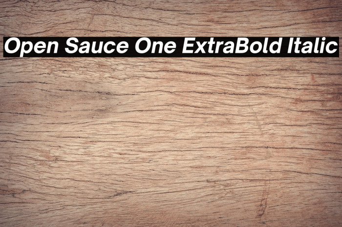 Open Sauce One ExtraBold Italic Example 1