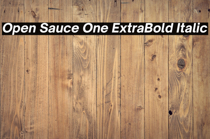 Open Sauce One ExtraBold Italic Example 2