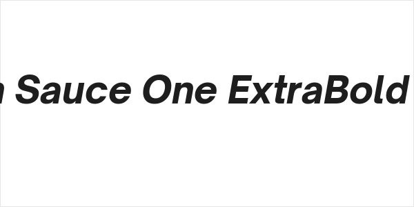 Open Sauce One ExtraBold Italic Logo