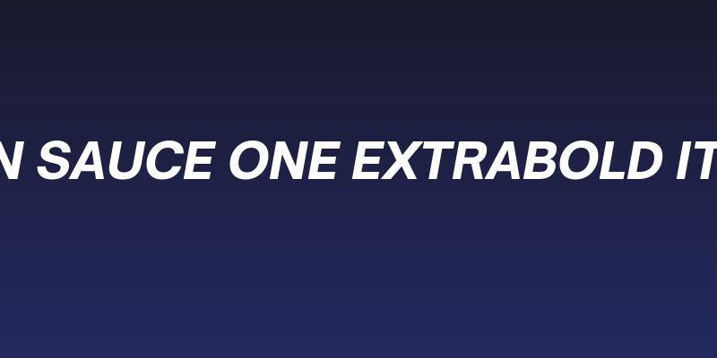 Open Sauce One ExtraBold Italic Social Header