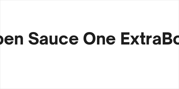 Open Sauce One ExtraBold Logo