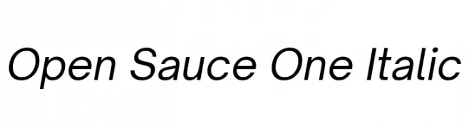 Open Sauce One Italic  font caratteri gratis