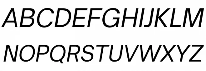 Open Sauce One Italic Caratteri MAIUSCOLE