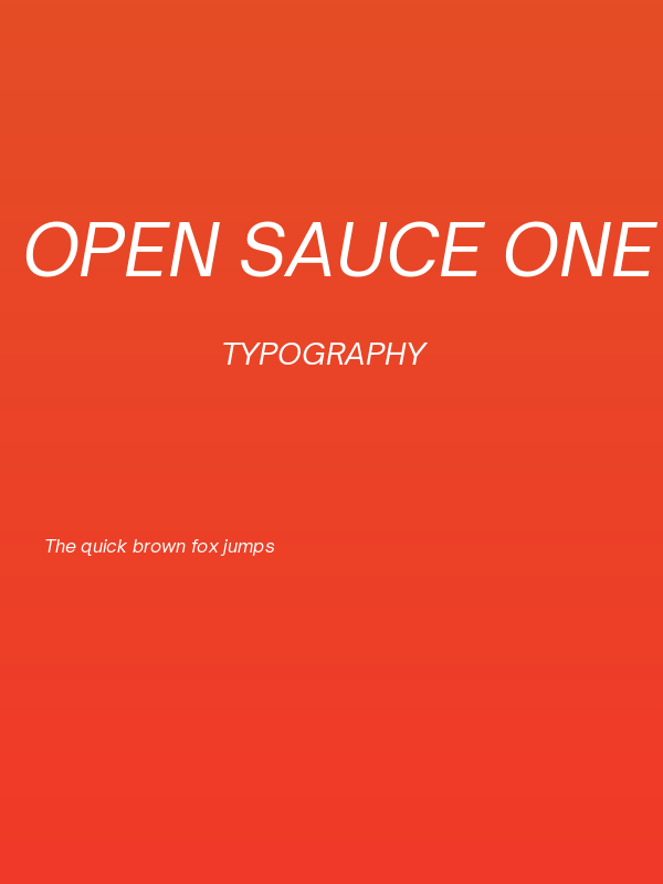 Open Sauce One Italic Poster
