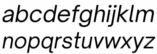 Open Sauce One Italic Font LOWERCASE