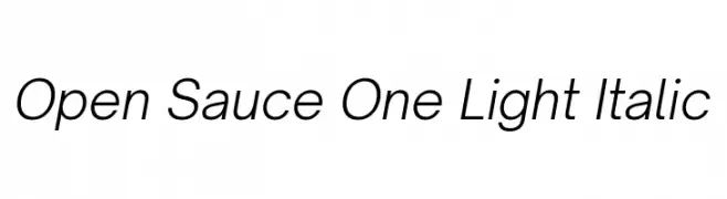 Open Sauce One Light Italic  baixar fontes gratis