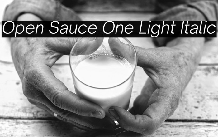 Open Sauce One Light Italic Example 2