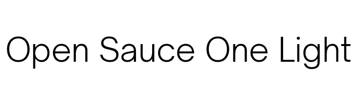 Open Sauce One Light Font