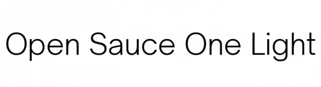 Open Sauce One Light  baixar fontes gratis