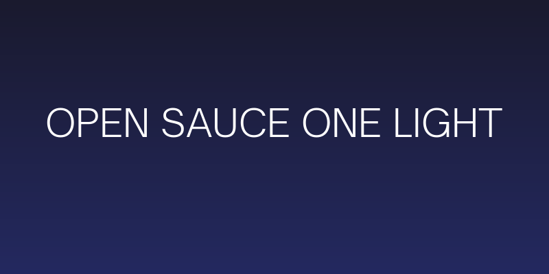 Open Sauce One Light Social Header
